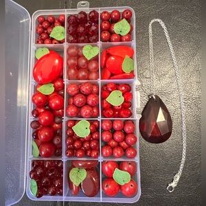 Craft Beads, CRANBERRY COCKTAIL - NO ALCOHOL, Jewelry Supplies, loose bulk beads